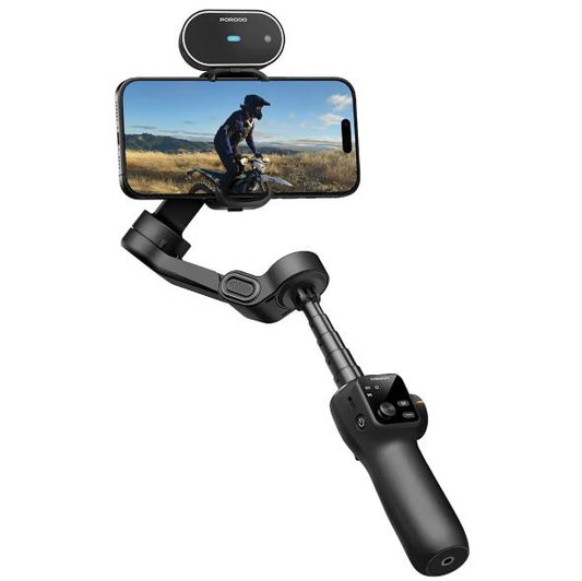 Porodo Velocam 3-Axis Gimbal Stabilizer - Black