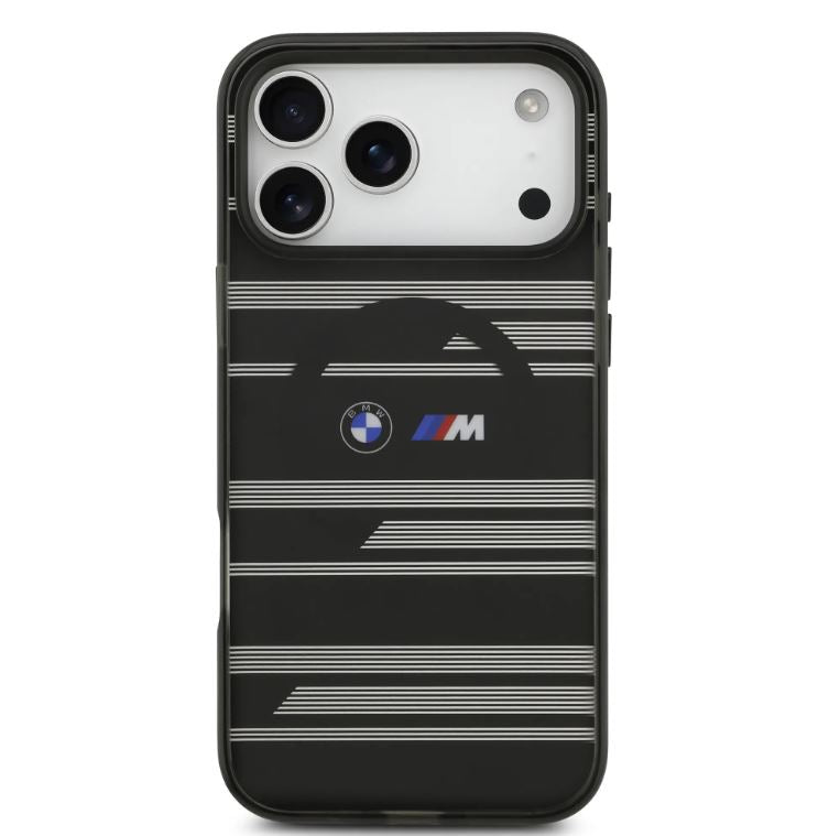 BMW MagSafe Transparent IML Case With Metal Buttons & Line Designs-iPhone 17 Pro
