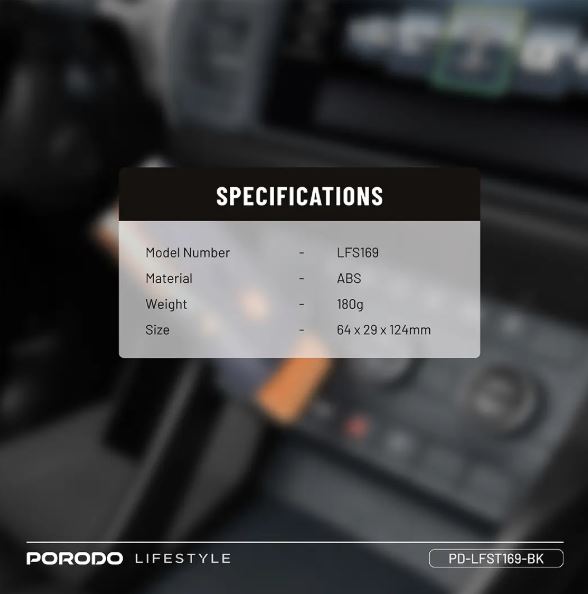 Porodo Lifestyle Vehicle Emergency Safety Kit - Black
