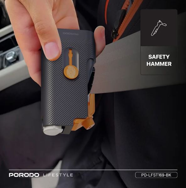 Porodo Lifestyle Vehicle Emergency Safety Kit - Black