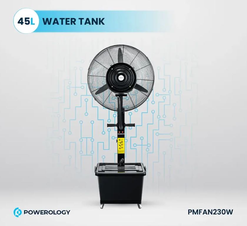 Powerology Industrial Fan Mist Spray & Humidifier