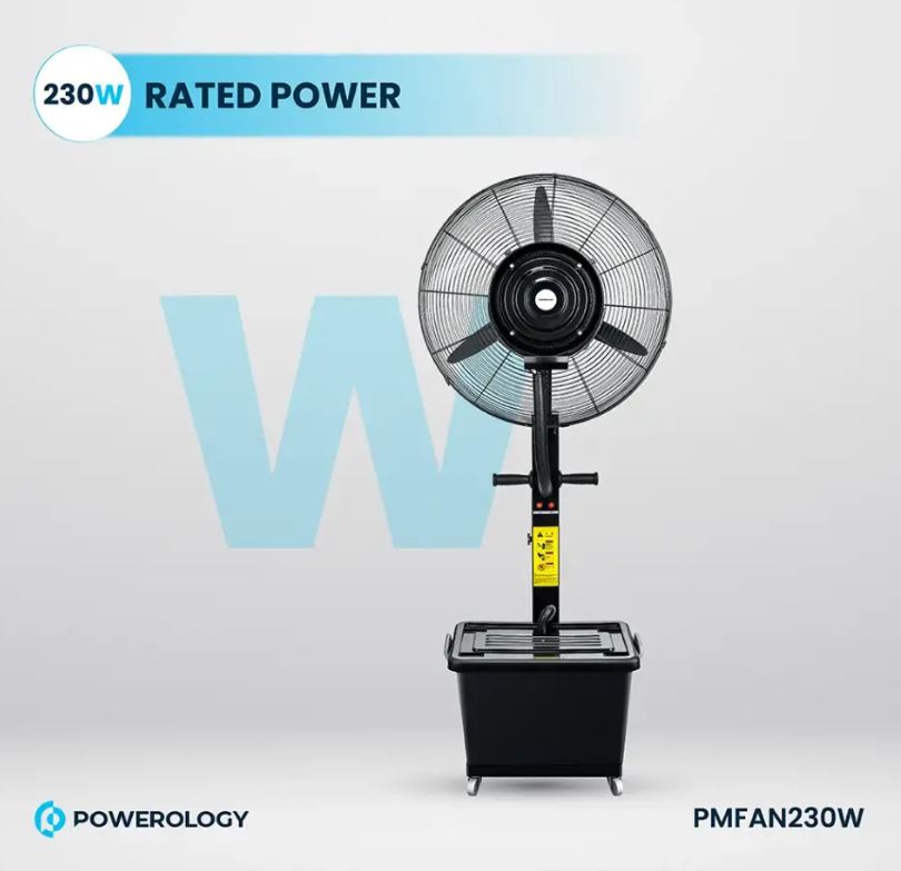 Powerology Industrial Fan Mist Spray & Humidifier