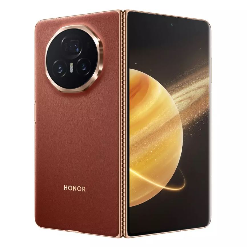 هاتف Honor Magic V3 - ذاكرة وصول عشوائي (RAM) سعة 12 جيجابايت - سعة تخزين 512 جيجابايت - يدعم تقنية 5G - شاشة 7.92 بوصة - لون بني محمر