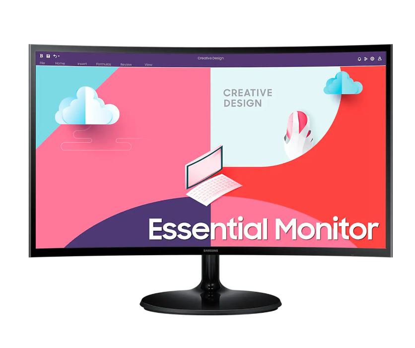 Samsung S3 S24C360EAM 24" VA 75Hz 4ms (GTG) FHD Essential 1800R Curved Monitor With AMD FreeSync