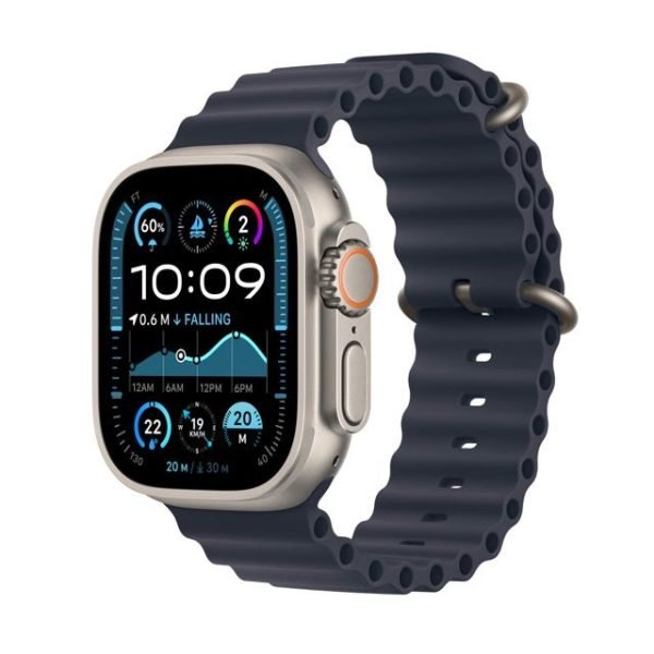 Apple Watch Ultra 2 GPS + Cellular 49mm Natural Titanium with Navy Ocean Band