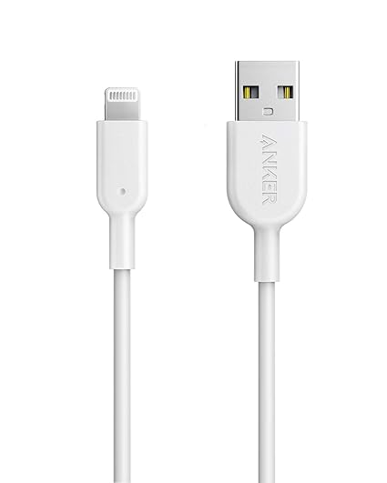 Anker Powerline II Lightning to USB-A Cable (3ft/0.9m) White