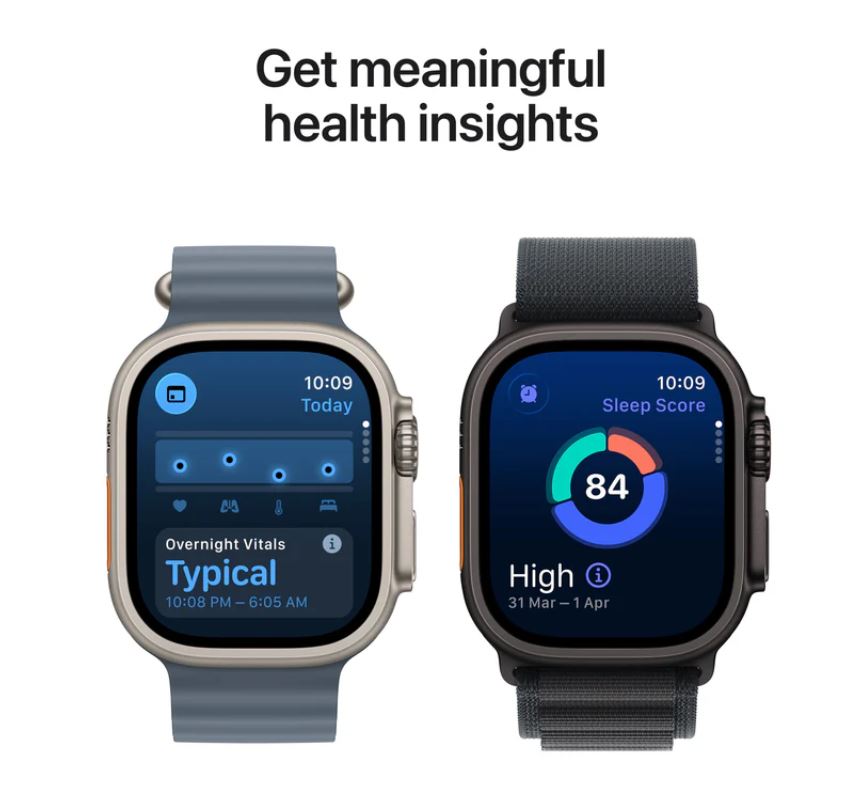 Apple Watch Ultra 3 GPS + Cellular 49mm Black Titanium Case with Black/Charcoal Trail Loop – S/M