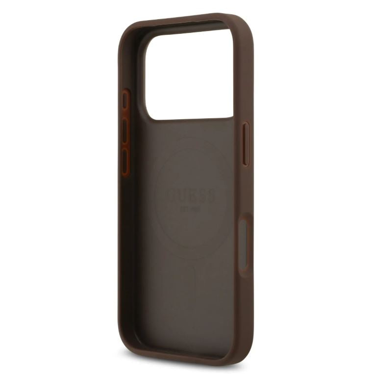 Guess MagSafe PU Leather Case With Triangle Logo-iPhone 17 Pro