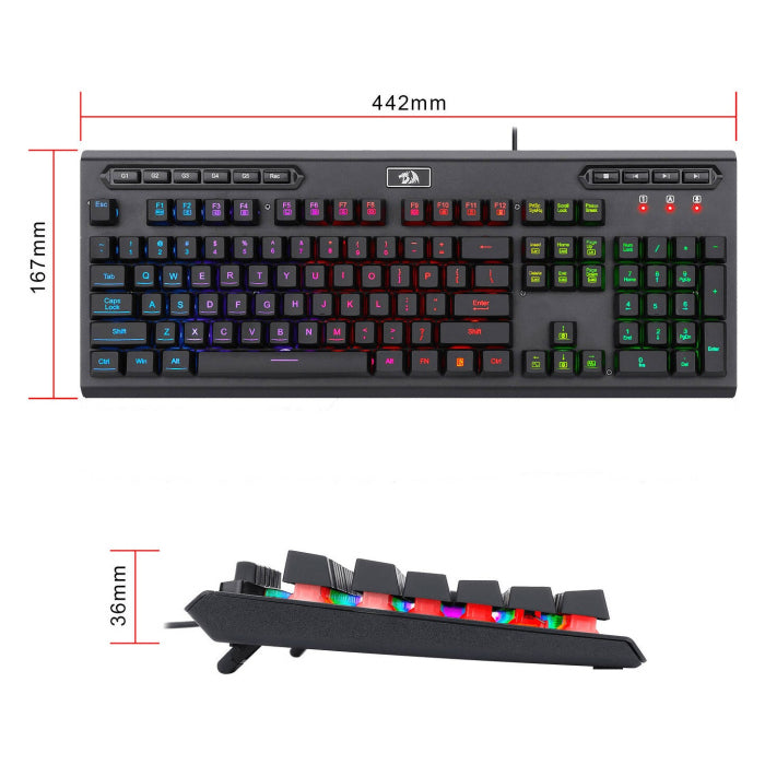 Redragon ADITYA K513 Membrane Gaming Keyboard - Black