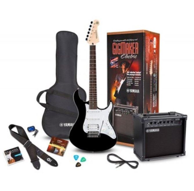 Yamaha Gigmaker Electric Guitar Package - Black-white