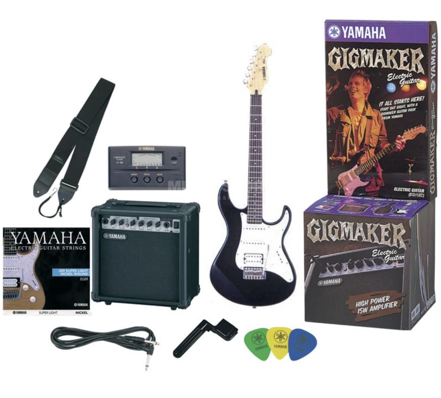 Yamaha Gigmaker Electric Guitar Package - Black-white