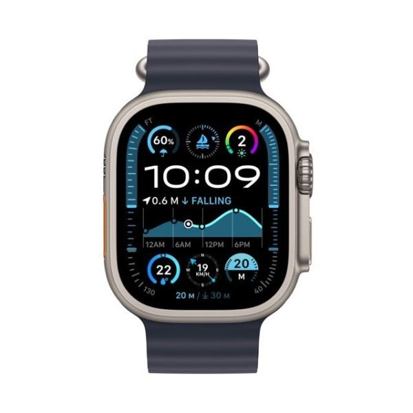 Apple Watch Ultra 2 GPS + Cellular 49mm Natural Titanium with Navy Ocean Band