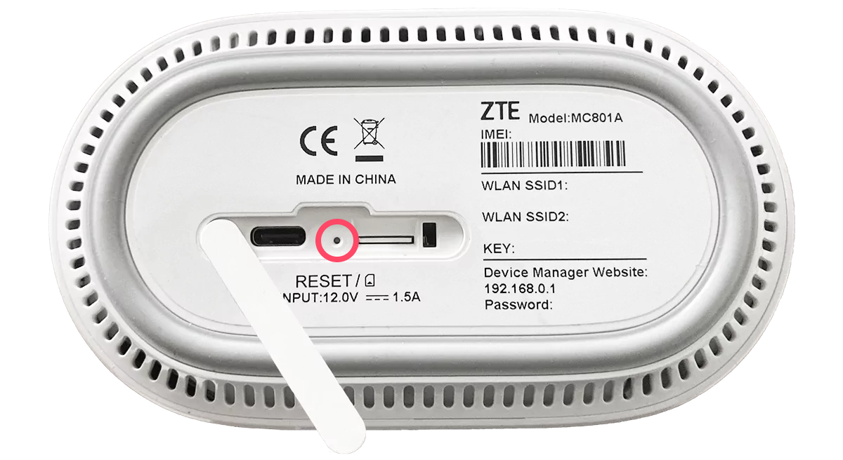 ZTE 5G Router MC801A Qualcomm X55 Chipset-Wifi 6-White