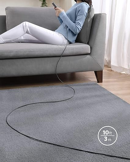 Anker USB-C to USb-C Cable (10ft/3m, 100W, Braided) Black