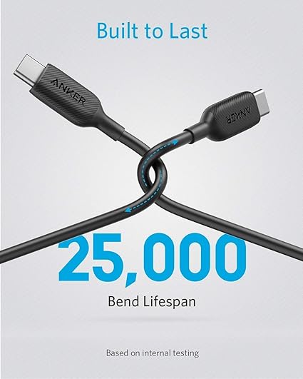 Anker Powerline III USB-C TO USB-C Cable (0.3M,1 FT) Black