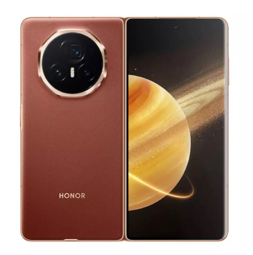 هاتف Honor Magic V3 - ذاكرة وصول عشوائي (RAM) سعة 12 جيجابايت - سعة تخزين 512 جيجابايت - يدعم تقنية 5G - شاشة 7.92 بوصة - لون بني محمر