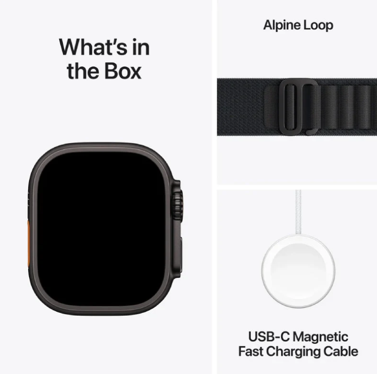 Apple Watch Ultra 3 - LTPO OLED-64GB -49mm - -Wi-Fi - Cellular -Medium -Black Titanium Case with Black Alpine Loop