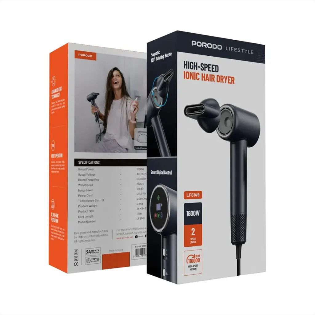 مجفف الشعر بورودو لايف ستايل عالي السرعة لونيك