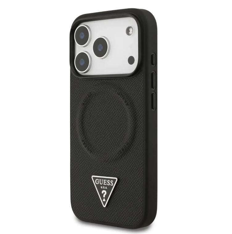 Guess MagSafe PU Leather Case With Triangle Logo-iPhone 17 Pro