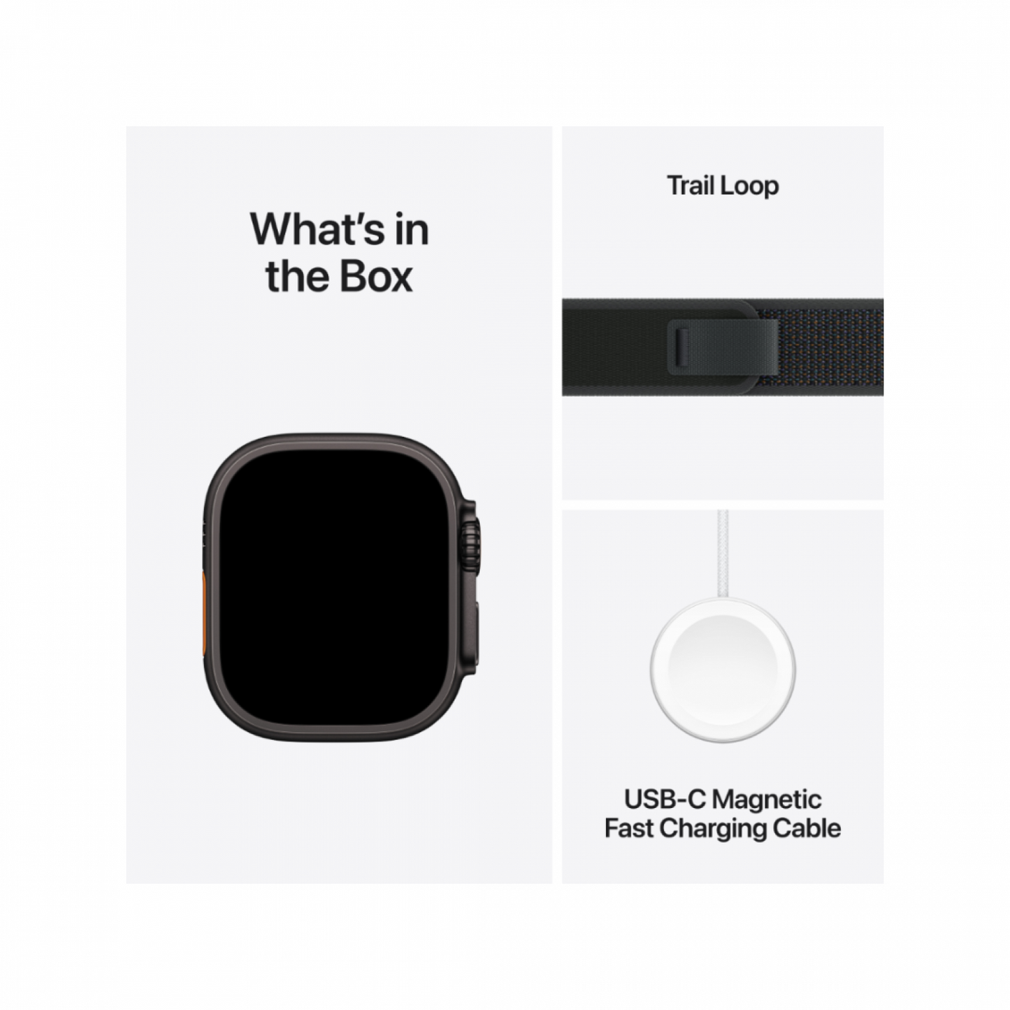Apple Watch Ultra 2 - 49mm Black Titanium Case with Black Trail Loop - Band -GPS + Cellular | MX4V3QA/A