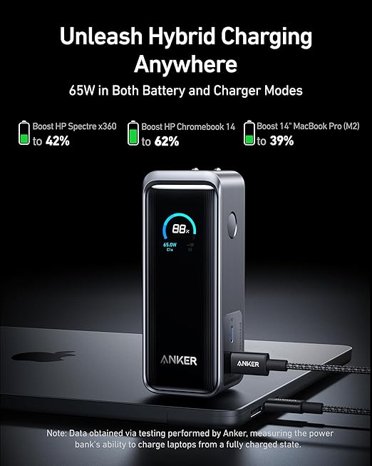 Anker Prime Power Bank (9.6K, 65W, Fusion) - Black