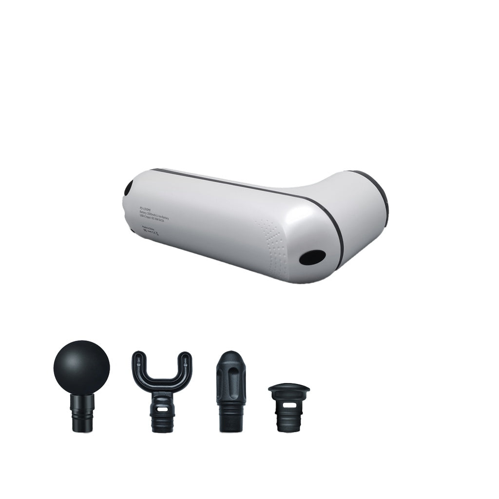 مسدس تدليك صغير من بورودو لايف ستايل، سرعة قابلة للتعديل - 4 رؤوس قابلة للتبديل