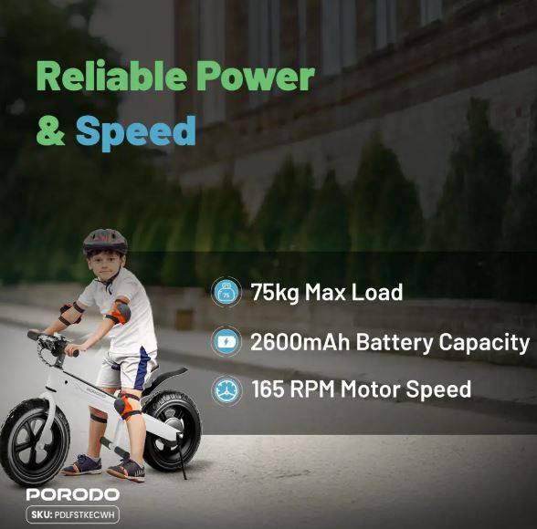 Porodo Lifestyle JoyCruiser Kids Electric Bike