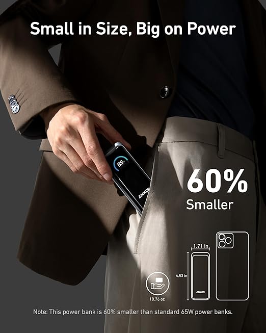 Anker Prime Power Bank (9.6K, 65W, Fusion) - Black