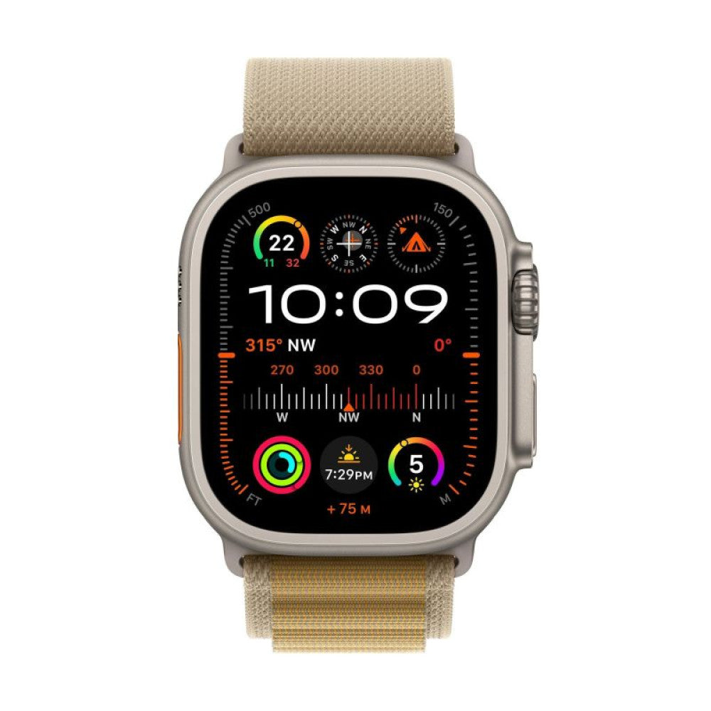 Apple Watch Ultra 2 Gps + Cellular 49Mm Natural Titanium Case With Tan Alpine Loop - Medium