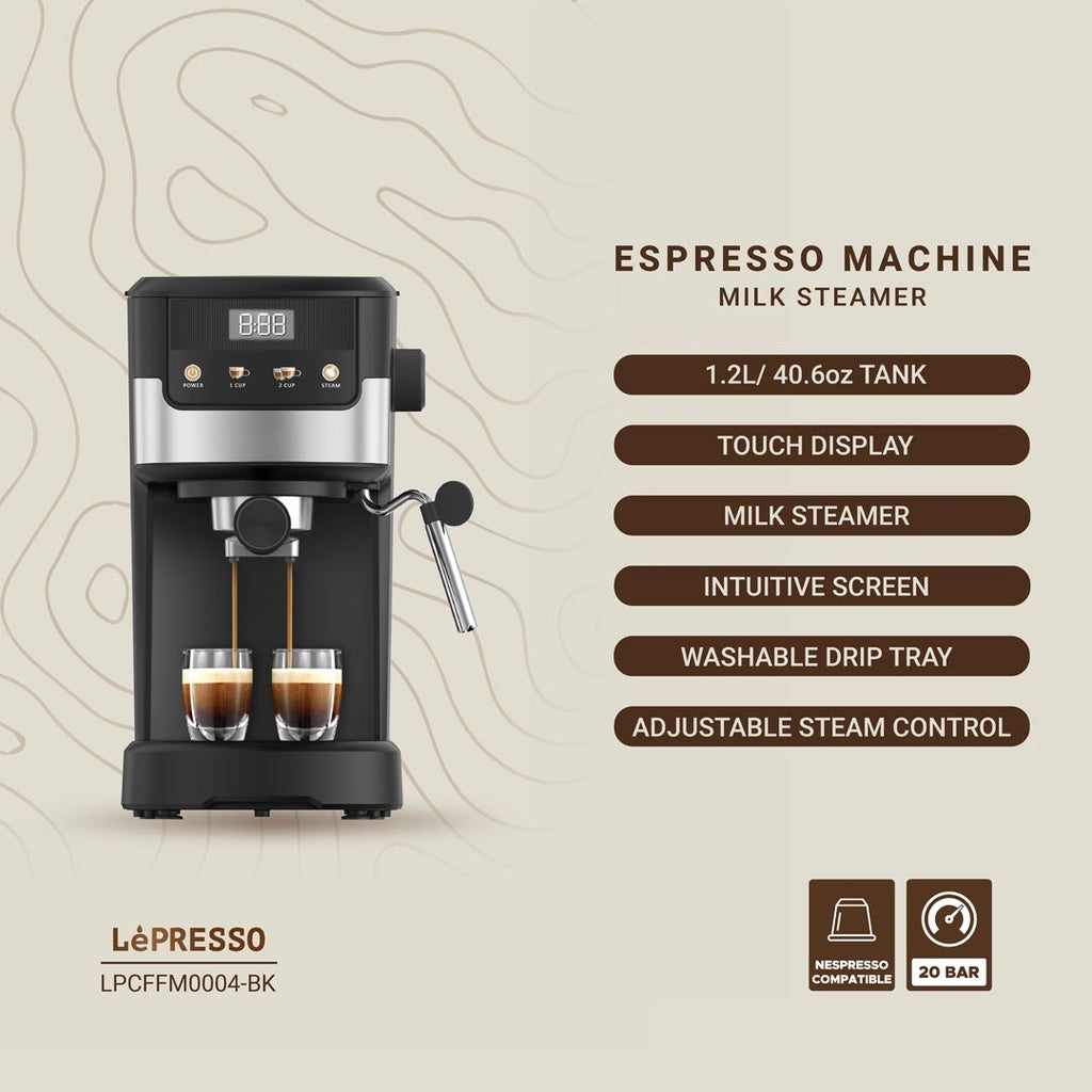 مجموعة إفطار LePresso مع محمصة خبز وغلاية وماكينة صنع قهوة بالتنقيط