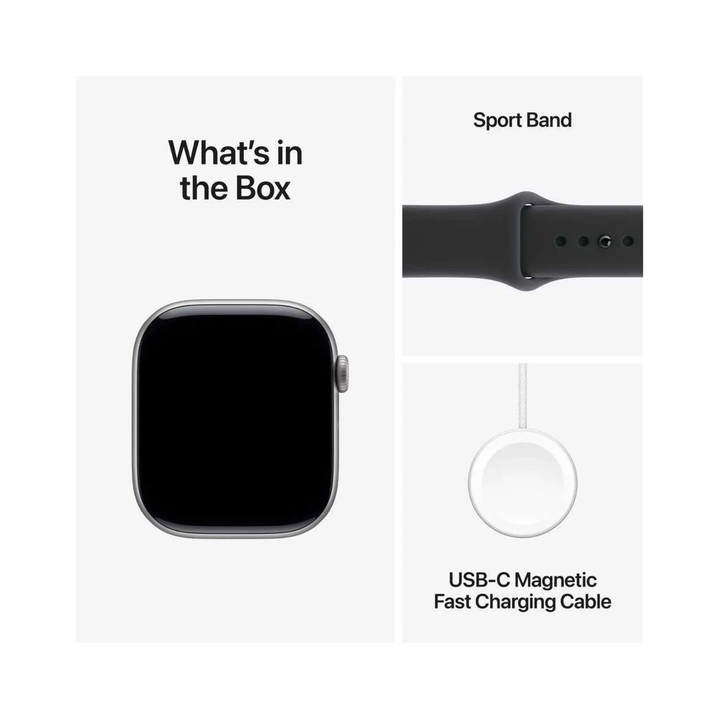 Apple Watch Series 11 GPS 46mm Jet Black Aluminium Case with Black Sport Band – S/M