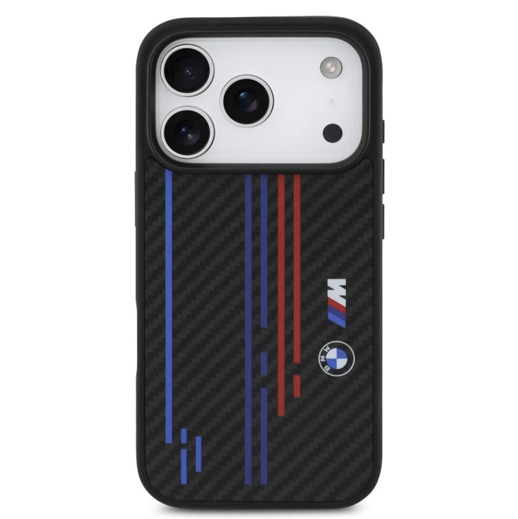 BMW MagSafe Kevlar Case With Printed Tricolor & Metal Logos-iPhone 17 Pro