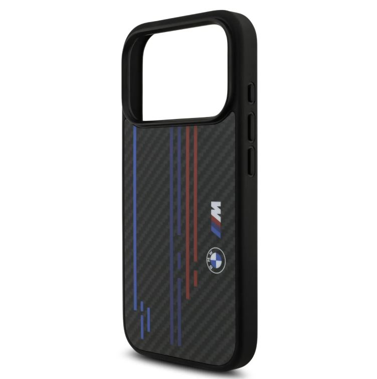 BMW MagSafe Kevlar Case With Printed Tricolor & Metal Logos-iPhone 17 Pro