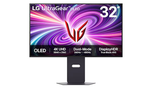 LG UltraGear Dual-Mode OLED 32" 4K UHD 240Hz/FHD 480Hz, 0.03ms, HDMI 2.1, G-Sync, FreeSync Gaming Monitor