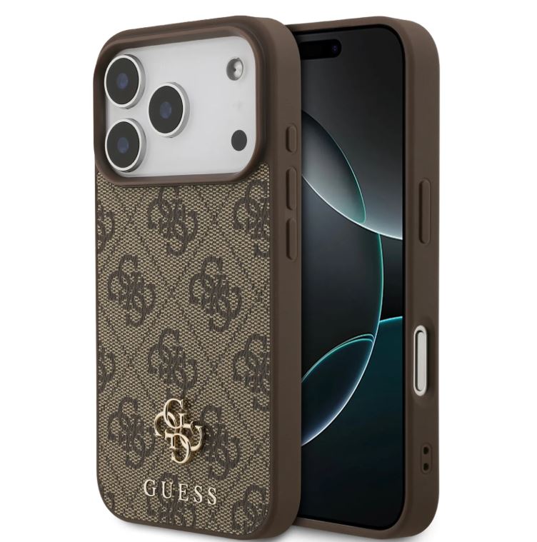 Guess MagSafe 4G PU Leather Case With Small 4G & Classic Metal Logo-iPhone 17 Pro