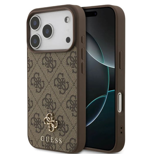 Guess MagSafe 4G PU Leather Case With Small 4G & Classic Metal Logo-iPhone 17 Pro Max