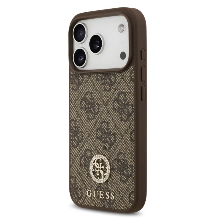 Guess MagSafe 4G PU Leather Case With Classc & Strass Logo-iPhone 17 Pro