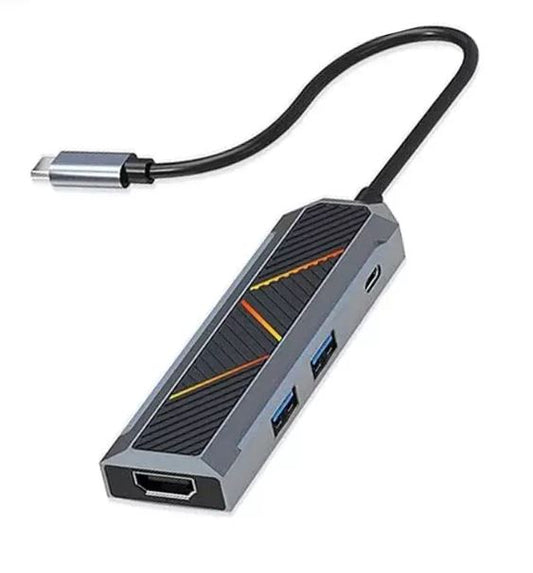 Redragon UCA 4-Port USB-C Hub - Black