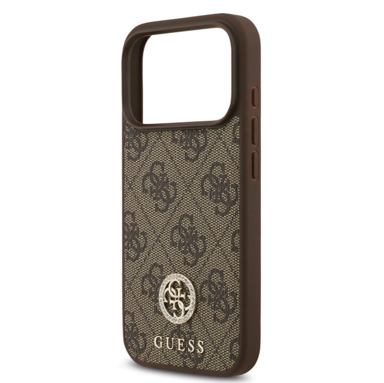 Guess MagSafe 4G PU Leather Case With Classc & Strass Logo-iPhone 17 Pro