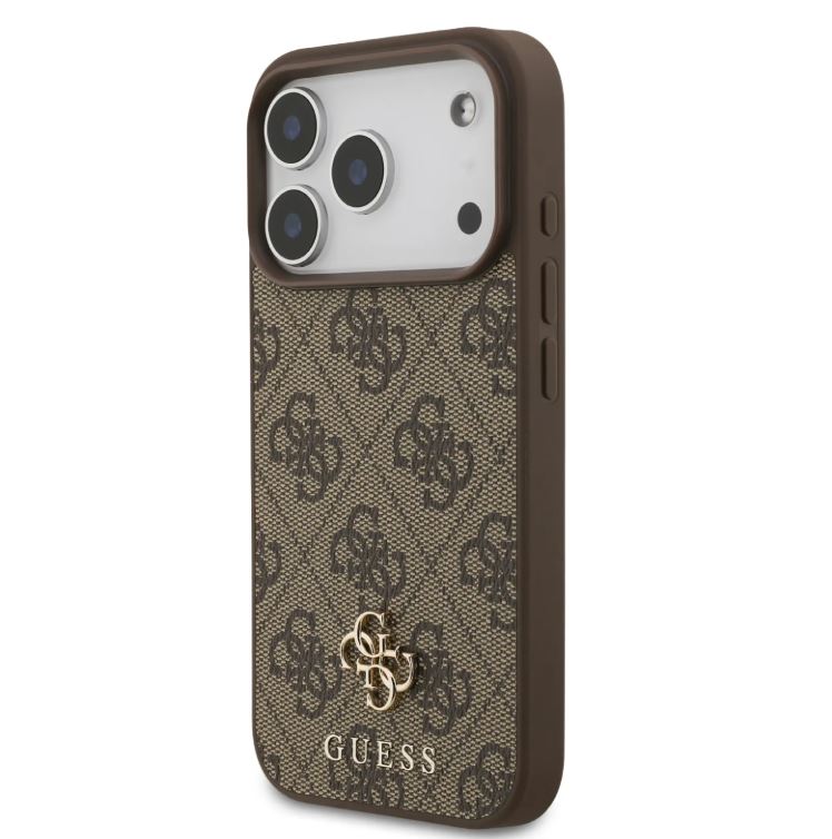 Guess MagSafe 4G PU Leather Case With Small 4G & Classic Metal Logo-iPhone 17 Pro
