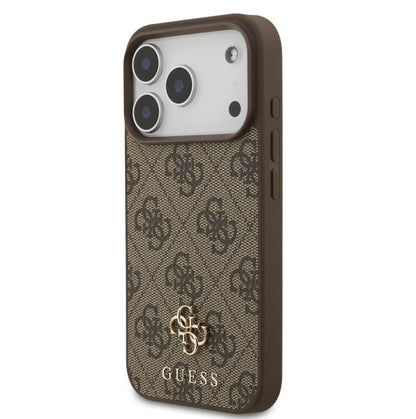 Guess MagSafe 4G PU Leather Case With Small 4G & Classic Metal Logo-iPhone 17 Pro