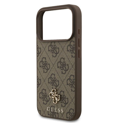Guess MagSafe 4G PU Leather Case With Small 4G & Classic Metal Logo-iPhone 17 Pro