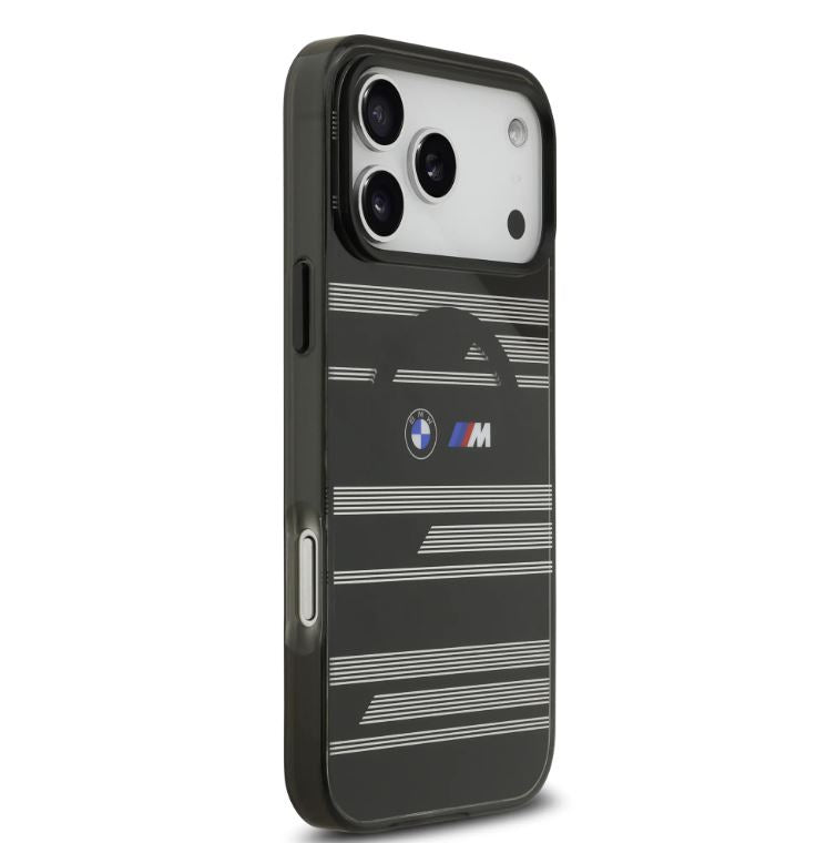 BMW MagSafe Transparent IML Case With Metal Buttons & Line Designs-iPhone 17 Pro Max