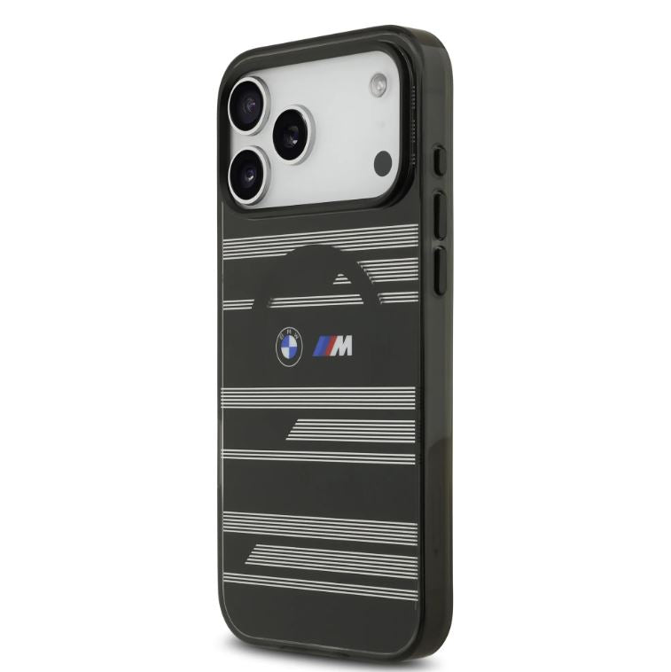 BMW MagSafe Transparent IML Case With Metal Buttons & Line Designs-iPhone 17 Pro