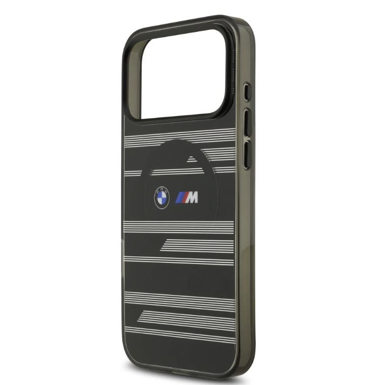 BMW MagSafe Transparent IML Case With Metal Buttons & Line Designs-iPhone 17 Pro Max