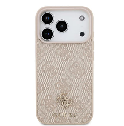 Guess MagSafe 4G PU Leather Case With Small 4G & Classic Metal Logo-iPhone 17 Pro