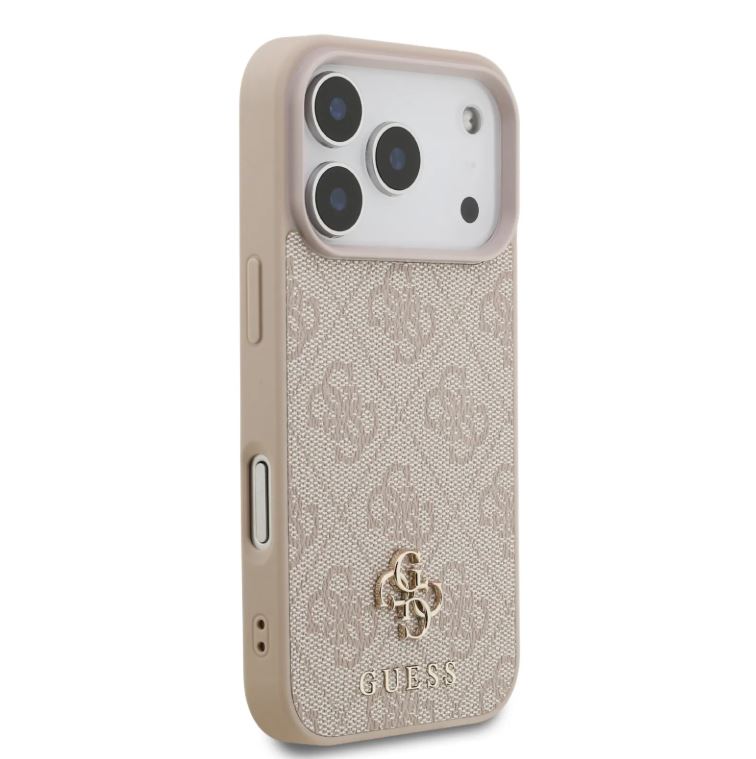Guess MagSafe 4G PU Leather Case With Small 4G & Classic Metal Logo-iPhone 17 Pro
