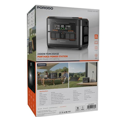 Porodo 2400W Forcebase  Portable Expansion Battery  for Forcebase Portable  Power Station  Black/Orange