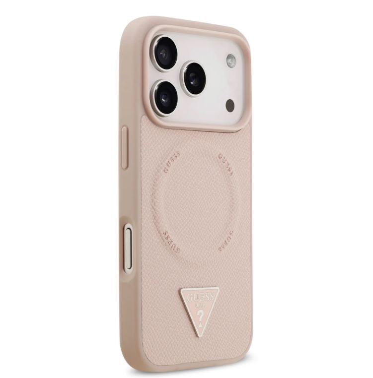 Guess MagSafe PU Leather Case With Triangle Logo-iPhone 17 Pro Max