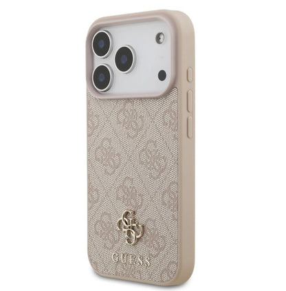 Guess MagSafe 4G PU Leather Case With Small 4G & Classic Metal Logo-iPhone 17 Pro